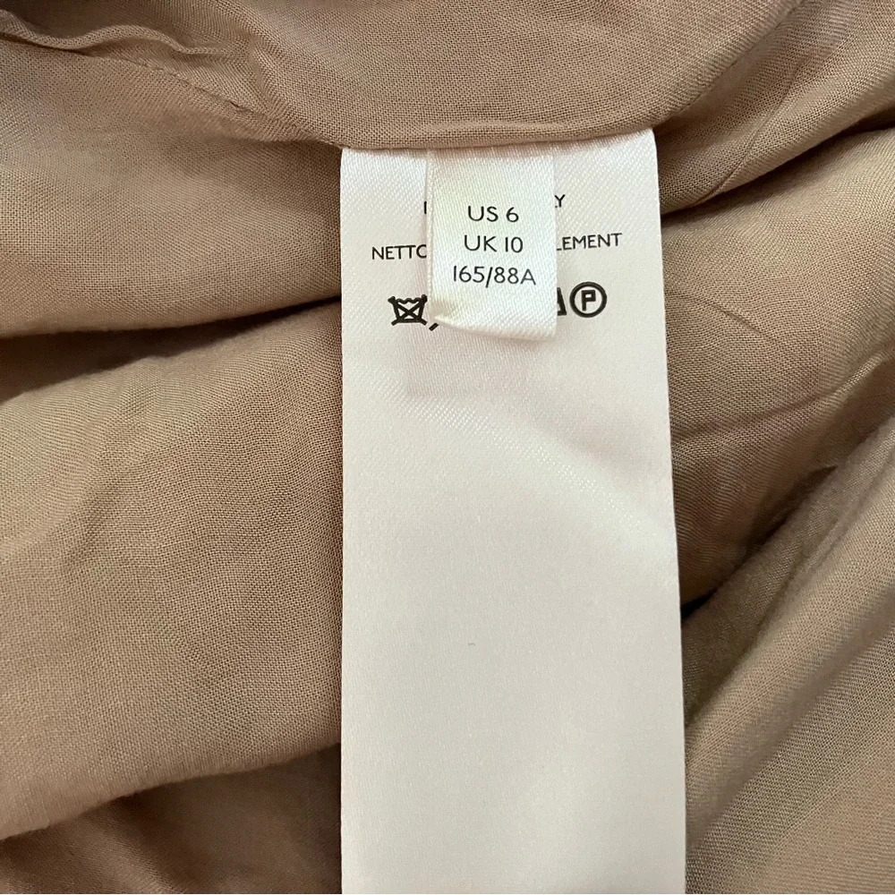 Anthropologie MAEVE Double Breasted Blazer In Beige Size 6 - Picture 8 of 10